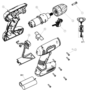 Part Location Diagram of 90618579 DeWALT CHUCK, KEYLESS, 10MM, SANOU